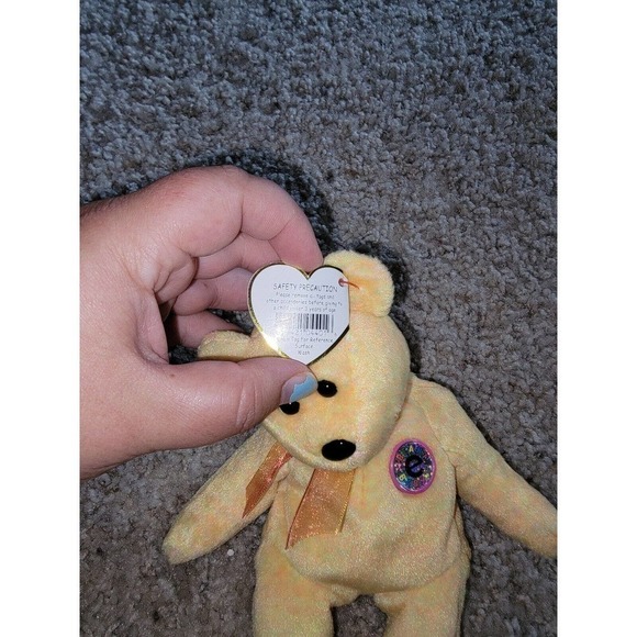 TY Beanie Baby ~ SUNNY e-Beanie Bear #4401 New Retired Yellow - Picture 5 of 6